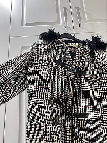 Ekose desenli kaşe ceket - Görsel 2