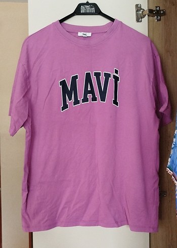 Mavi Baskılı Pembe Kız Tişörtü