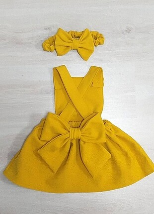 Sarı salopet elbise