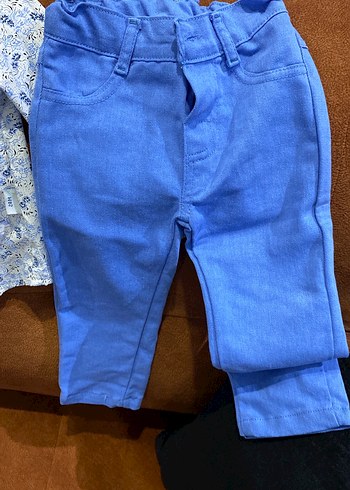 H&M Mavi Askılı Pamuklu Erkek Bebek Takım