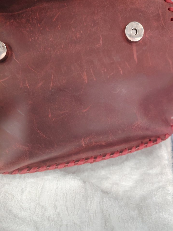 El Yapımı Hakiki Deri Çanta - Görsel 3