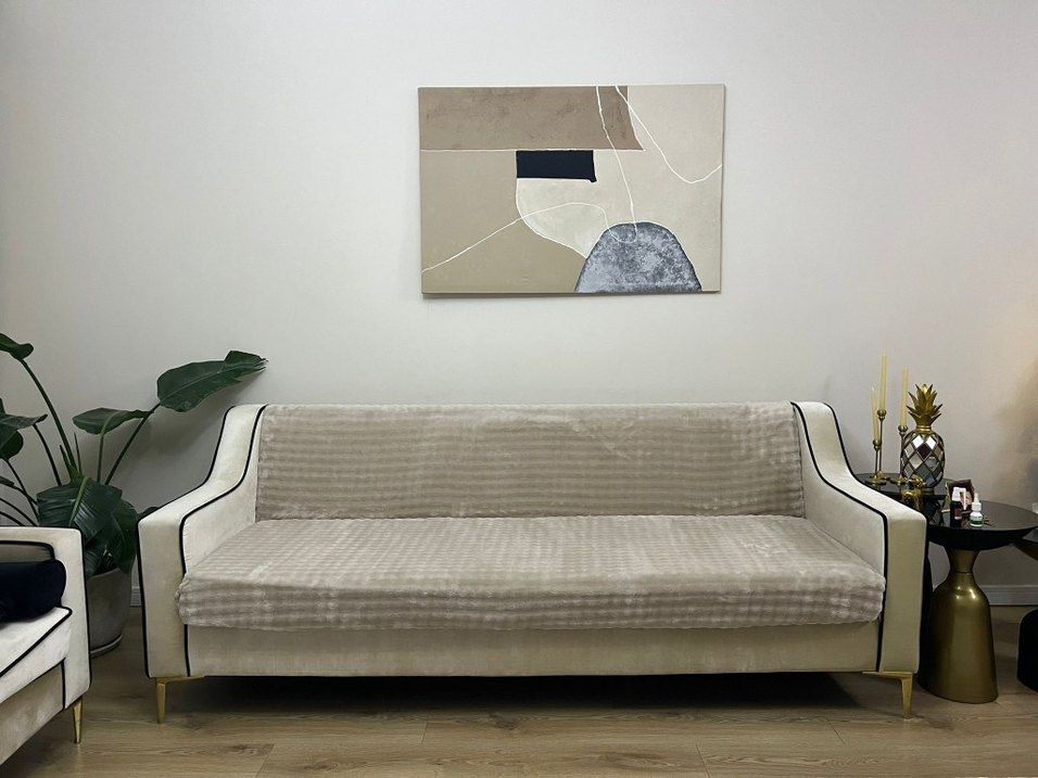 Tavşan Tüyü Kaymaz Koltuk Örtüsü - Görsel 3