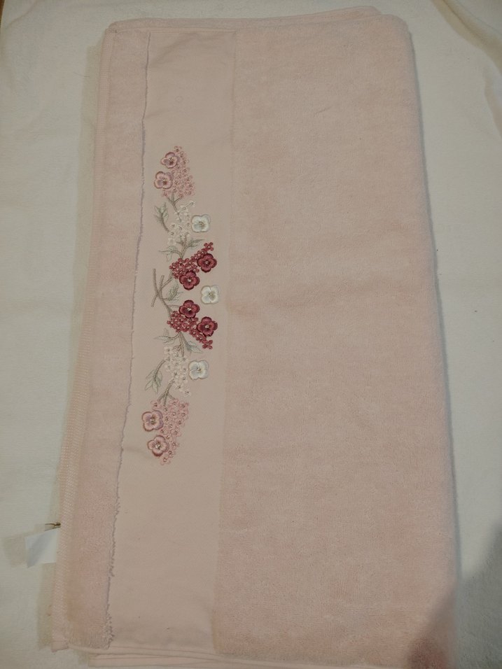 Pupilla Nakışlı Pembe Banyo Havlusu - Görsel 5