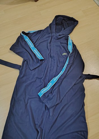 Lacoste Kapüşonlu Lacivert Bornoz - Görsel 6