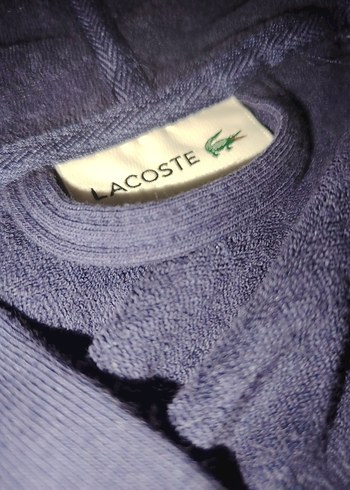 Lacoste Kapüşonlu Lacivert Bornoz - Görsel 4