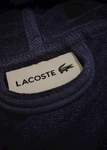 Lacoste Kapüşonlu Lacivert Bornoz - Görsel 2
