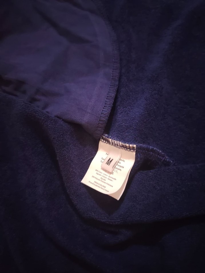 Lacoste Kapüşonlu Lacivert Bornoz - Görsel 5