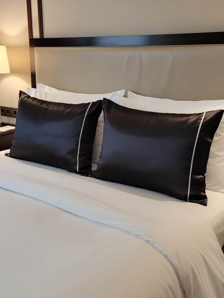 Pamuk Saten Biyeli Yastık Kılıfı - Görsel 2