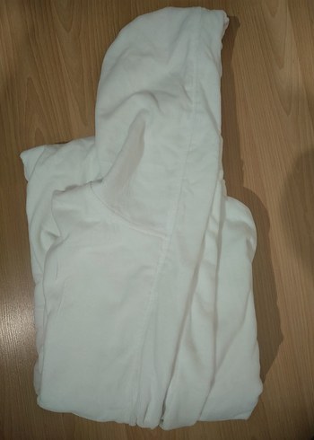 Otel Tipi Kadife Beyaz Bornoz - Görsel 2