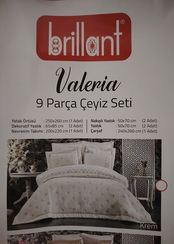 BRİLLANT Bej Nakışlı Parlak NEVRESİM / YATAK ÖRTÜSÜ Takımı. - Görsel 2