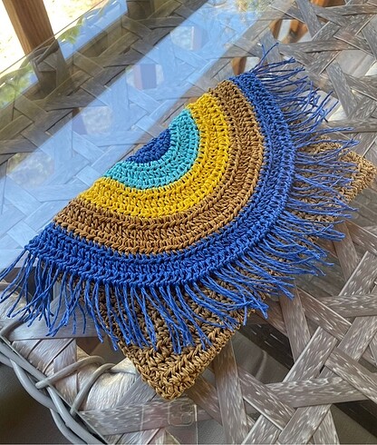 Nazar boncuğu clutch çanta