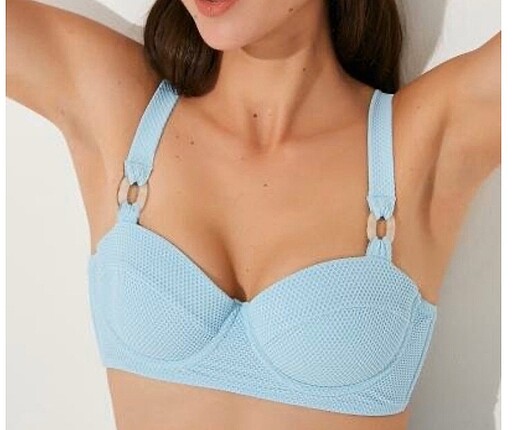 Penti mavi bikini üstü