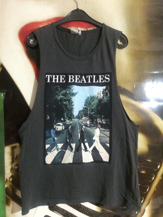 The Beatles baskılı t-shirt