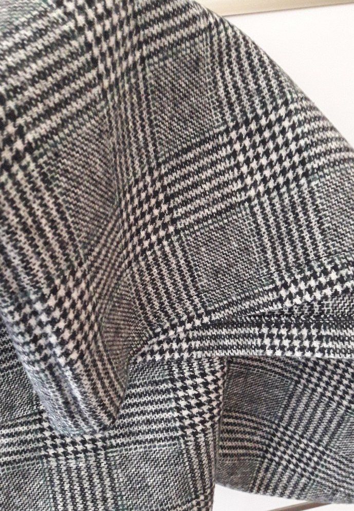 Gri Ekose yüksek bel Etek - Görsel 2