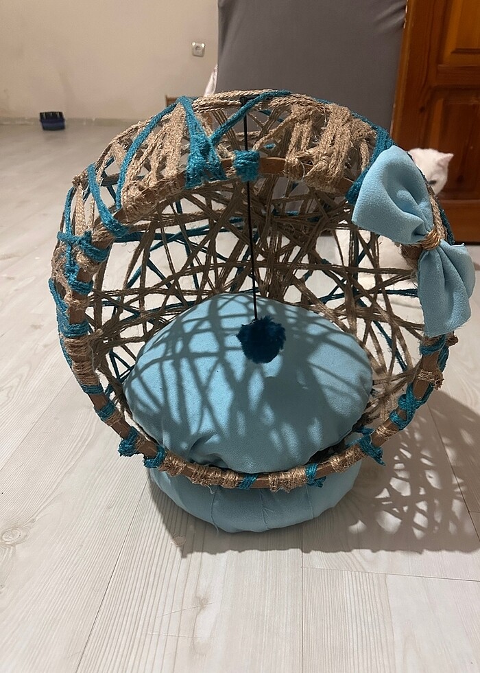 El yapımı hasır kedi evi - Görsel 4