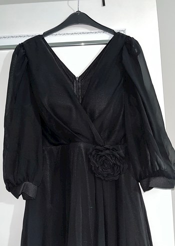 V Yaka Kadın Elbise - Görsel 2