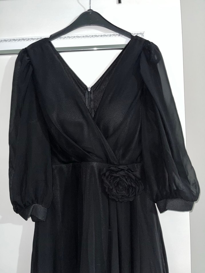 V Yaka Kadın Elbise - Görsel 3