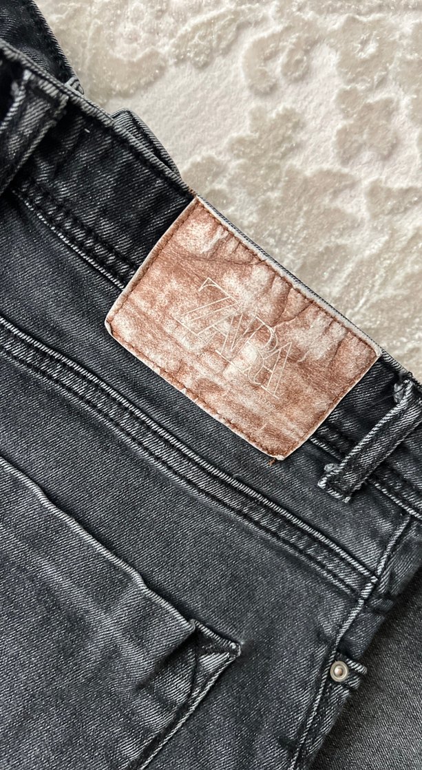 Gri Denim Rahat Kesim Kadın Pantolon - Görsel 3