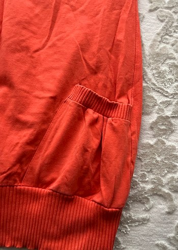 Kısa Kollu Kırmızı Midi Rahat Elbise - Görsel 3