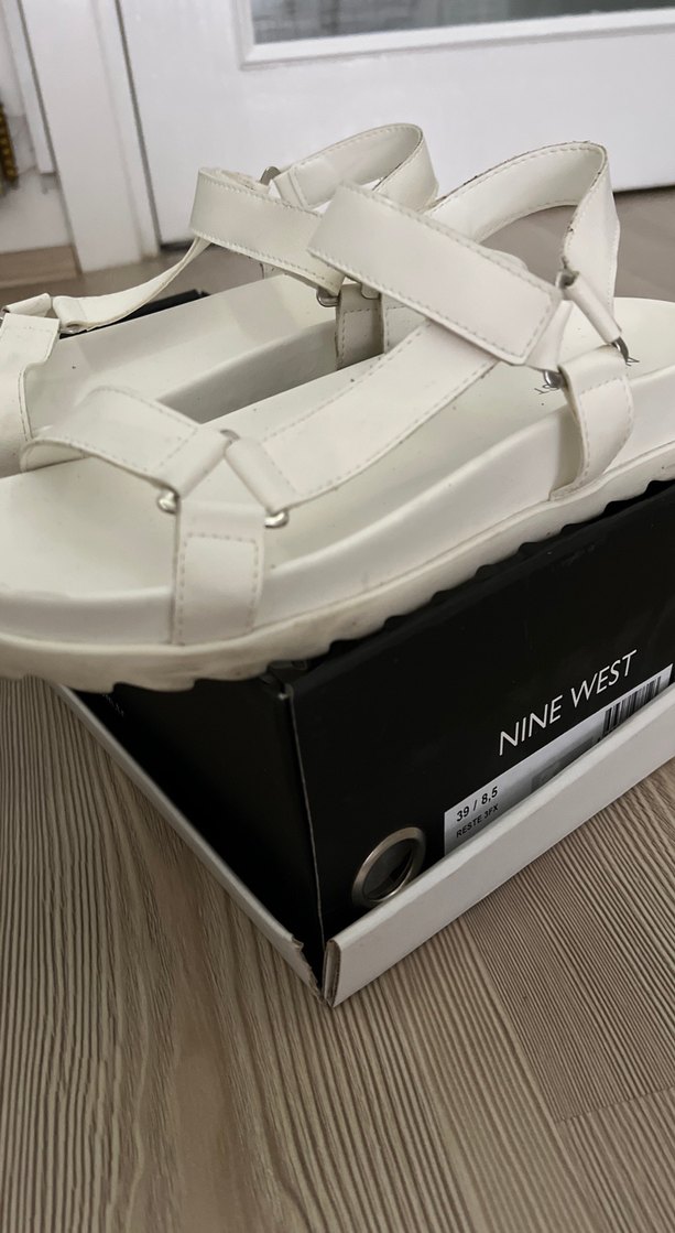 Kadın Beyaz Platform Topuklu Sandalet - Görsel 3