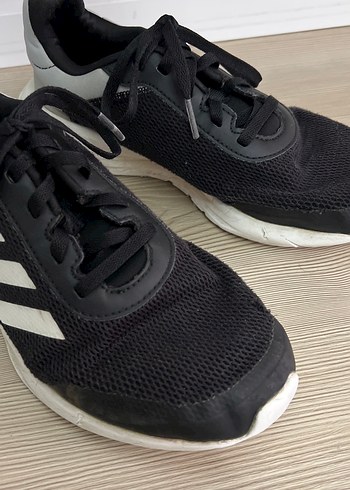 Siyah Beyaz Bağcıklı Erkek Spor Ayakkabı - Görsel 2