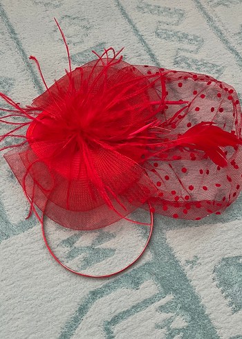 Kırmızı Dantel Vintage Saç Aksesuarı - Görsel 2