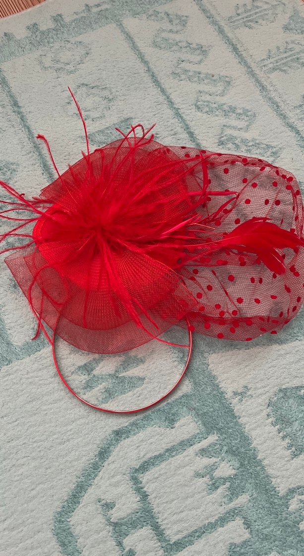 Kırmızı Dantel Vintage Saç Aksesuarı - Görsel 2