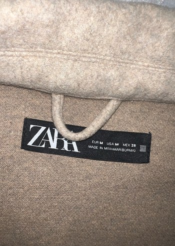 Bej Düğmeli Midi Kadın Keten Ceket - Görsel 4