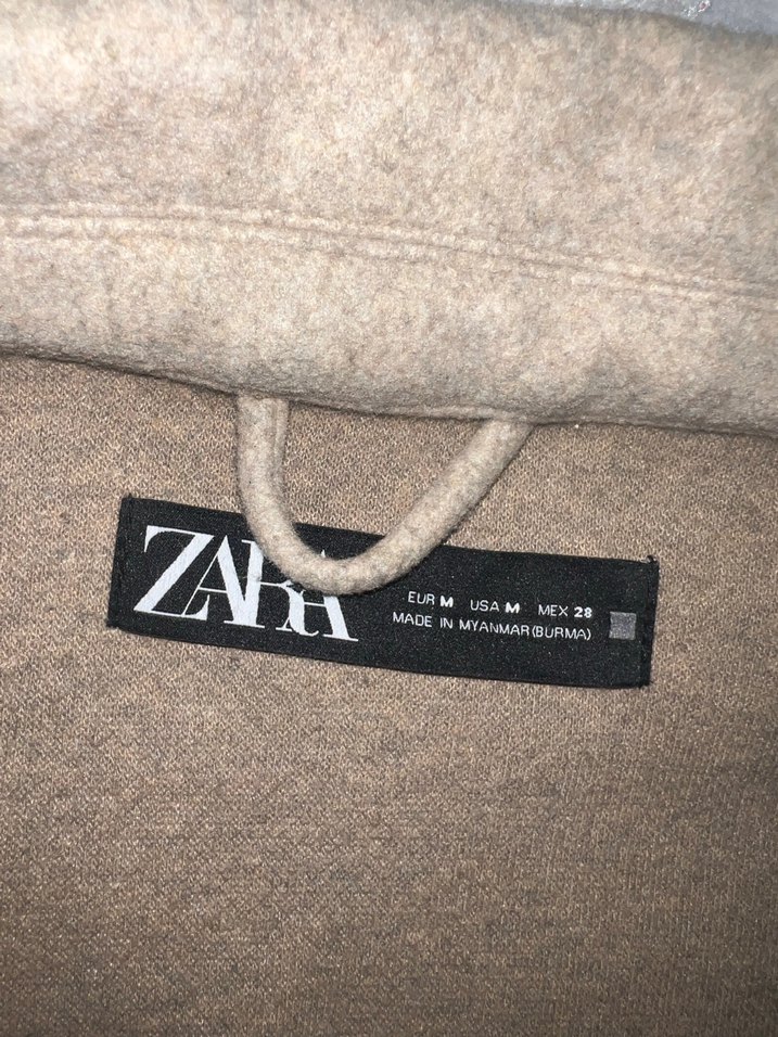 Bej Düğmeli Midi Kadın Keten Ceket - Görsel 4