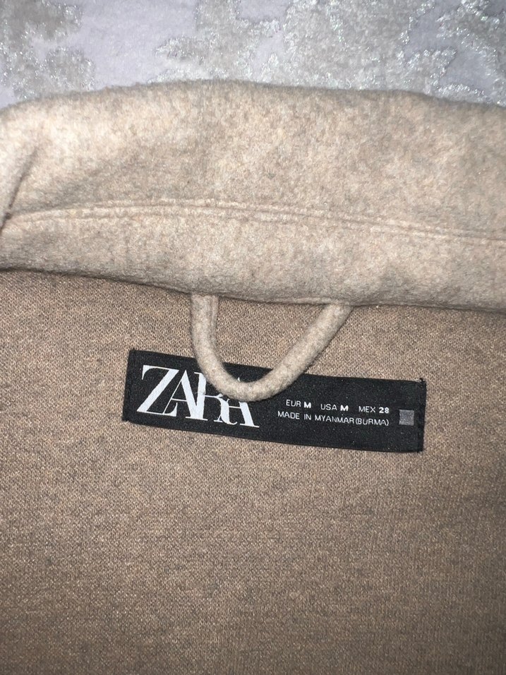 Bej Düğmeli Midi Kadın Keten Ceket - Görsel 3