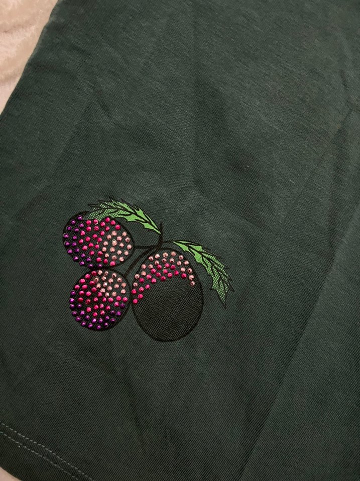 Bordo Desenli Kısa Kollu Kadın Pijama Takımı - Görsel 3