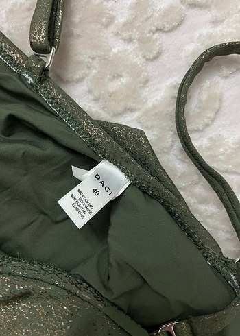 Yeşil İp Detaylı İnce Askılı Mayo - Görsel 3