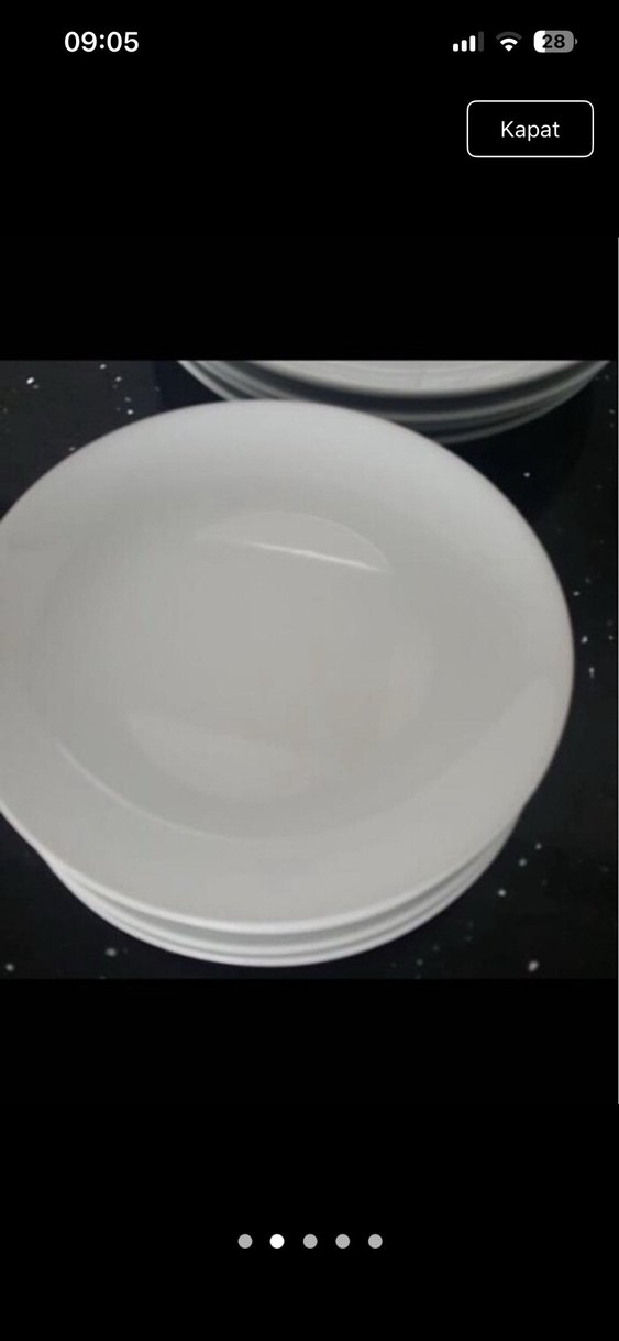 Beyaz Yuvarlak Yemek Tabakları Seti - Görsel 2