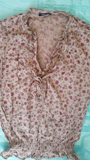 Vintage çiçekli bluz 