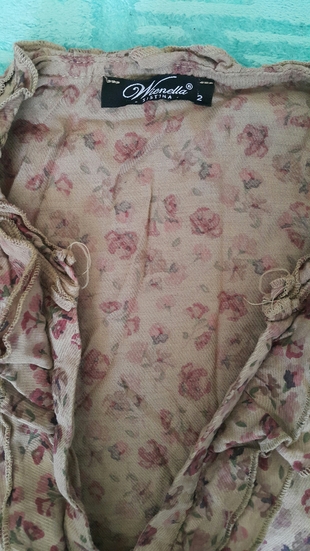 m Beden Vintage çiçekli bluz 