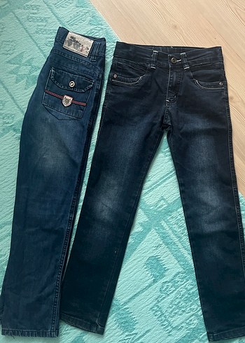 Erkek Çocuk Koyu Mavi Düz Denim Pantolon