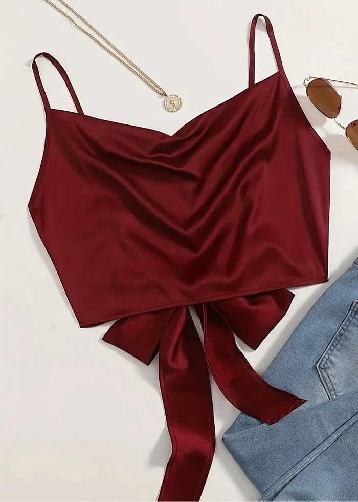 Temu sırtı açık bluz - Görsel 2