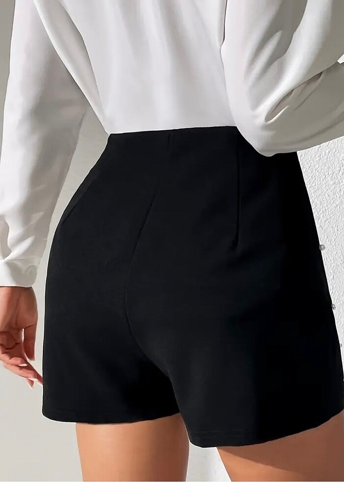 Temu inci işlemeli şort - Görsel 3