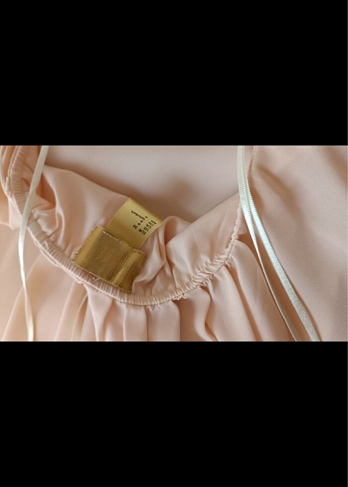 Toz pembe taşlı elbise - Görsel 4