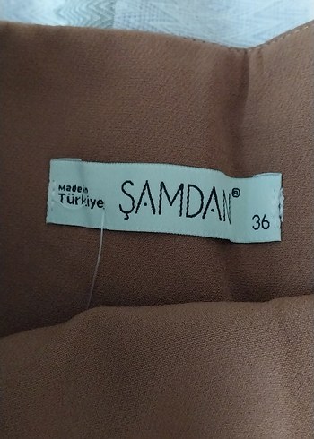 Kahverengi Pilili Mini Etek - Görsel 3