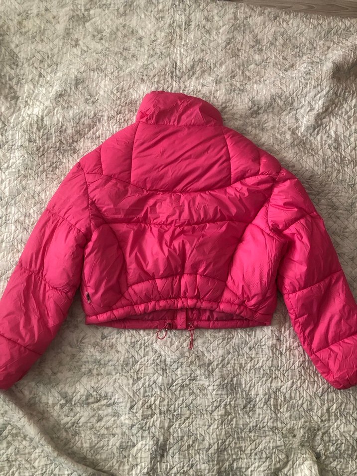 Bershka Pembe Kadın Kışlık Kısa Mont - Görsel 2