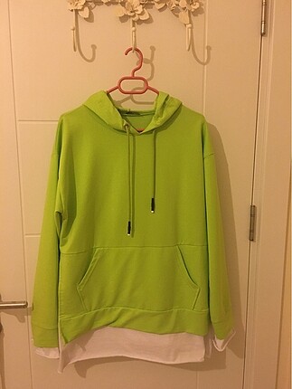 Yeşil uzun sweatshirt
