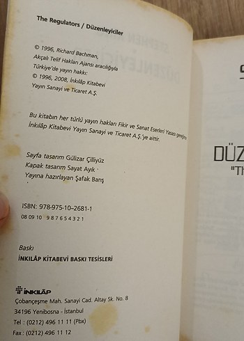 Beden Renk Stephen King - Düzenleyiciler Romanı