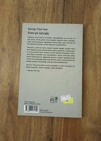 Eros'un Istırabı - Byung-Chul Han Kitabı