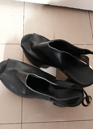 40 Beden Koton Topuklu Ayakkabı 