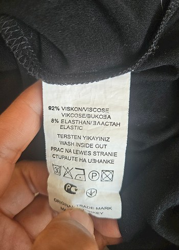 36 Beden siyah Renk Siyah Viskon Elbise