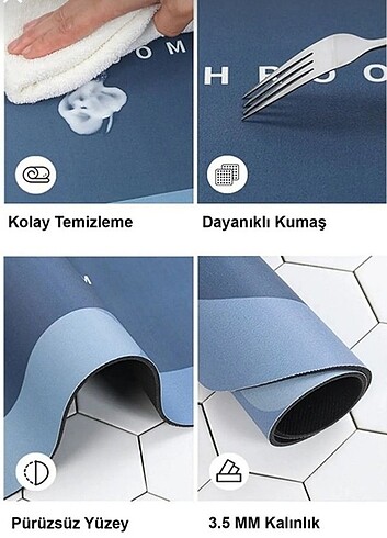 Beden Sihirli Su Emici Banyo Paspası