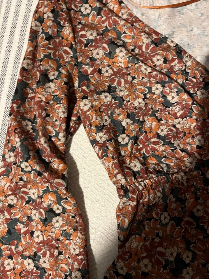 Bohem V Yaka Uzun Kollu PULL AND BEAR uzun Elbise - Görsel 3