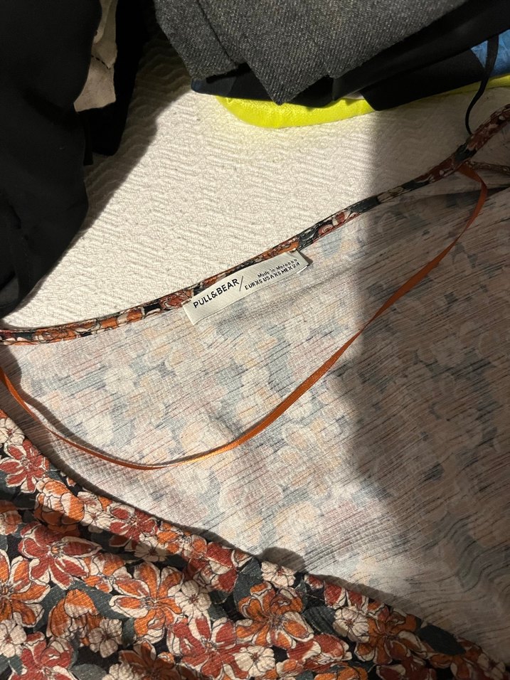 Bohem V Yaka Uzun Kollu PULL AND BEAR uzun Elbise - Görsel 2