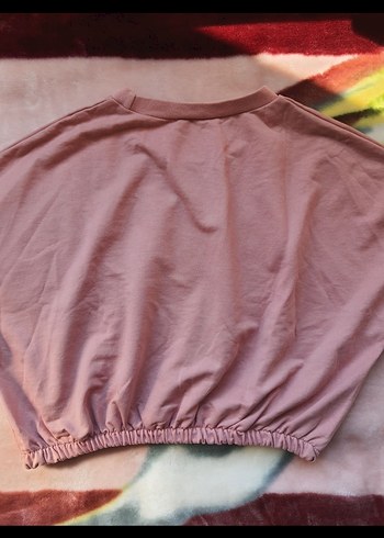 Pembe Rahat Kesim Kadın Sweatshirt - Görsel 3